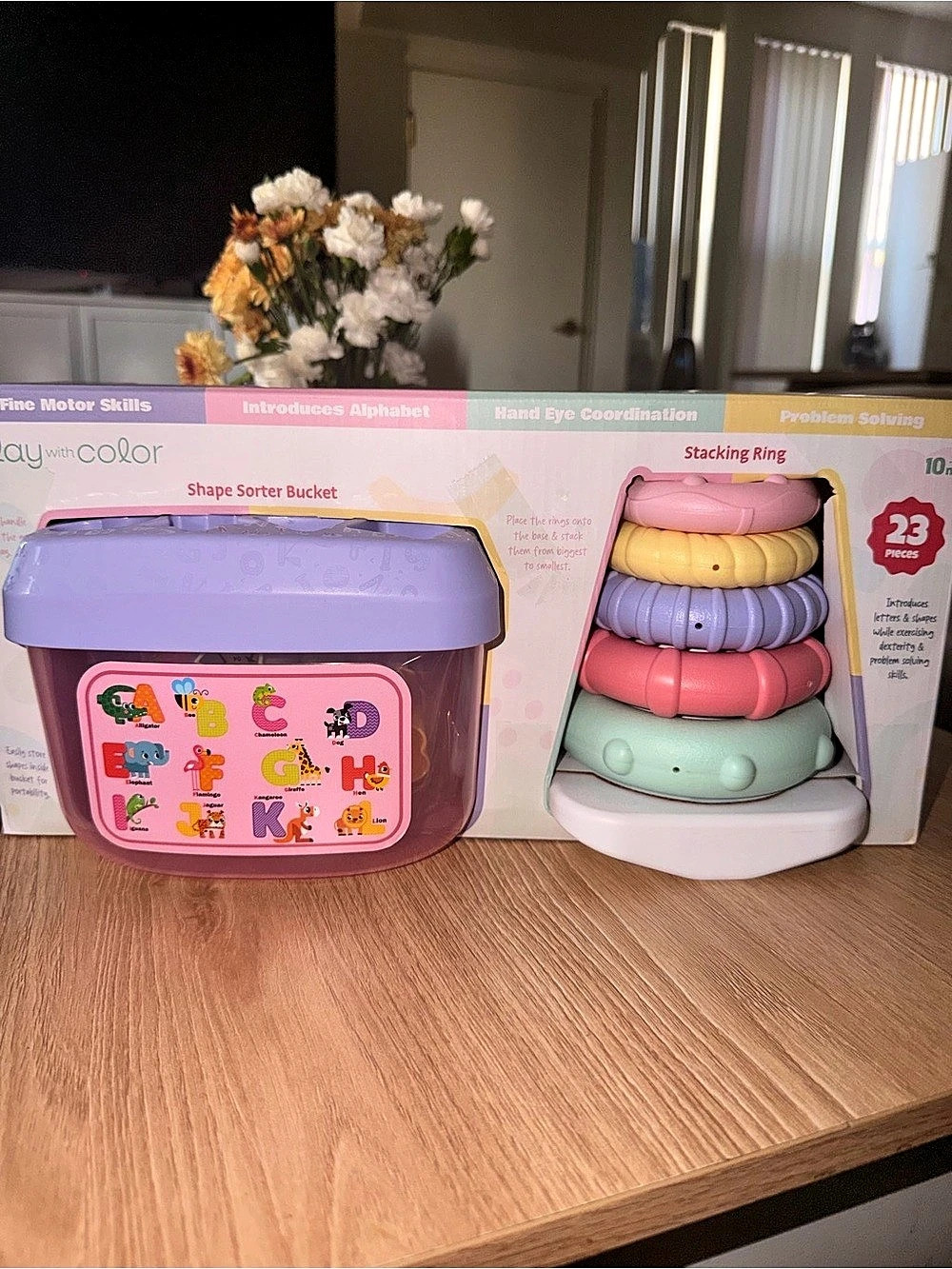 Toys for babies-stackable rings & shape sorted